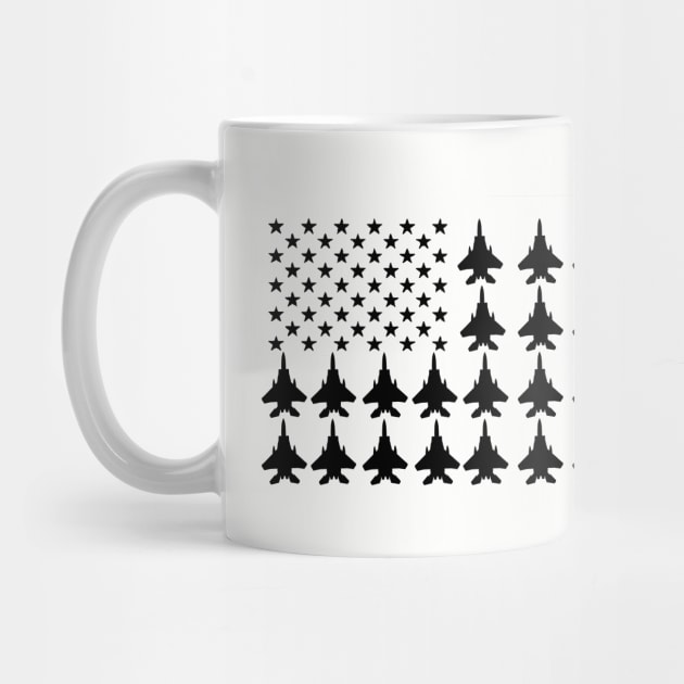 F-15 Eagle American Flag by Dirty Custard Designs 